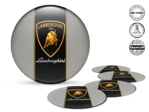 Lamborghini Decals on Wheels High-Quality Resin Labels